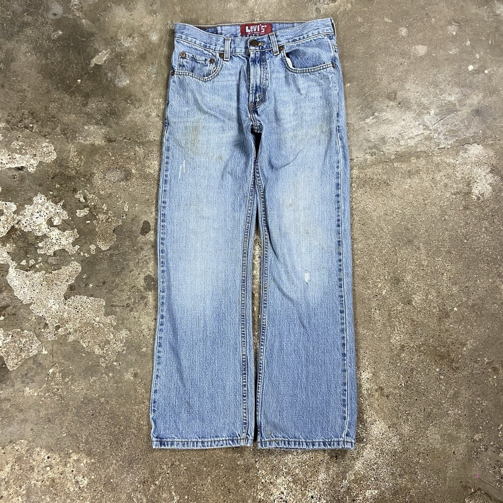 Vintage Levi's 527 Jeans Size 29x29 Blue Denim Ligh Wash Boot Cut Regular Fit